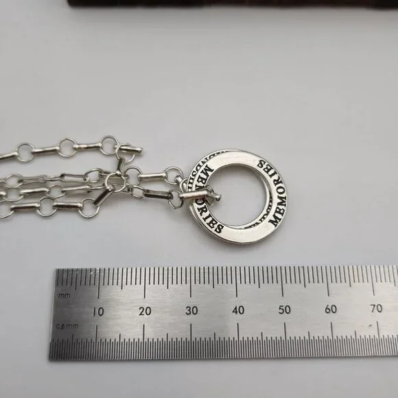 7 Inch Sterling Silver Friendship Memories Charms Bracelet A910 - Picture 7 of 8